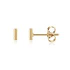 Fashion Simple Plated Gold Letter I Stud Earrings Golden - One Size