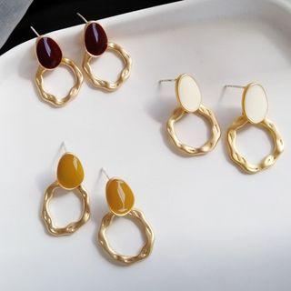 Glaze Hoop Alloy Dangle Earring