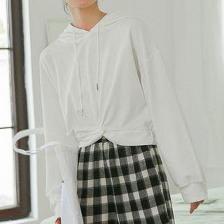 Cropped Hoodie White - One Size