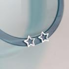 Alloy Star Earring 1 Pair - 925 Silver - One Size