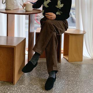 Square-toe Sheepskin Loafers