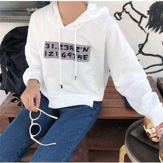 Long Sleeve Cropped Printed Hoodie