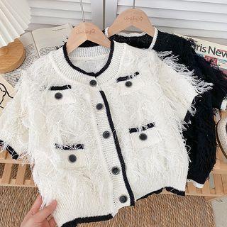 Two Tone Woolen Cropped Blouse