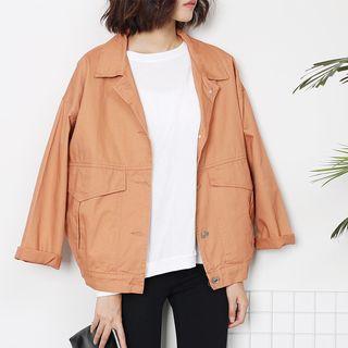 Buttoned Twill Jacket
