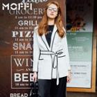 Open-front Contrast Casual Blazer With Sash