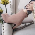 High Heel Belted Ankle Boots