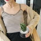 Slim-fit Striped Knit Camisole Top