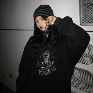 Rhinestone Embellished Hoodie