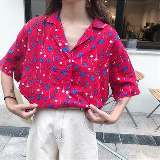 Printed Lapel Shirt