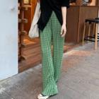 Plaid Wide Leg Straight Leg Pants