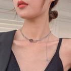 Stainless Steel Letter M Layered Choker As Shown In Figure - One Size