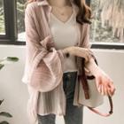 Loose-fit Striped Puff Sleeve Shirt