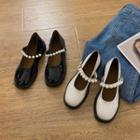 Faux Pearl Strap Mary Jane Shoes