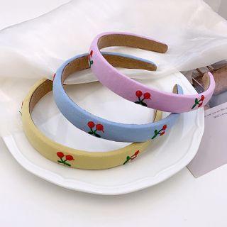 Embroidered Cherry Headband