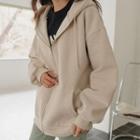 Basic Napped Zip-up Hoodie