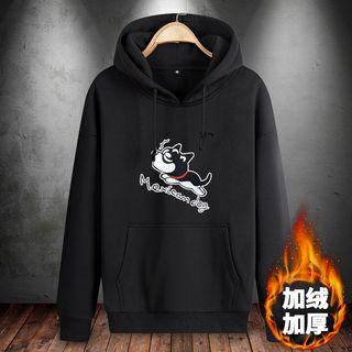 Dog Print Long-sleeve Hoodie