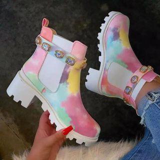 Tie Dye Platform Chelsea Boots