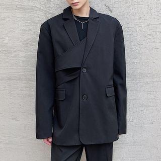 Two Button Detachable Layered Blazer