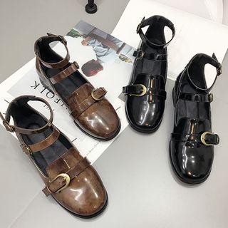 Low-heel Patent Sandals