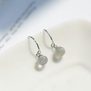 925 Sterling Silver Moonstone Dangle Earring Hook Earring - Moonstone - One Size