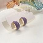 Glaze Open Hoop Earring 1 Pair - Glaze Open Hoop Earring - Purple - One Size