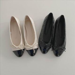 Cap-toe Quilted Flats