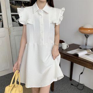 Ruffle Sleeves Mini A-line Dress
