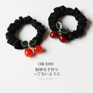 Cherry Resin Pendant Scrunchie
