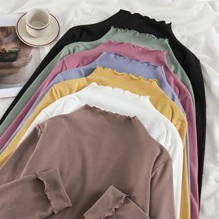 Lettuce Edge Mock Turtleneck T-shirt