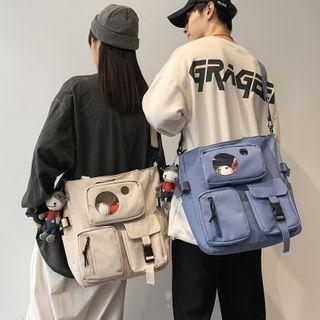 Pvc Panel Crossbody Tote Bag