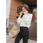 Tall Size Turtle-neck Brushed Fleece Top