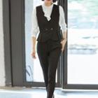 Set: Double Breasted Vest + Dress Pants / + Shirt
