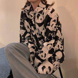Panda Print Shirt As Shown In Figure - One Size