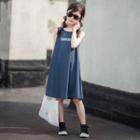 Family Matching Sleeveless Letter A-line Dress