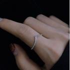 V-shaped Ring Silver - Size18 - Inner Diameter1.85cm