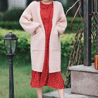 Perforated Knit Long Jacket