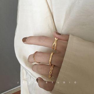 Textured Layered Open Ring