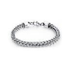 Fashion Personality Geometric 316l Stainless Steel Bracelet Silver - One Size