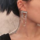Alloy Layered Chain Earring As Shown In Figure - One Size