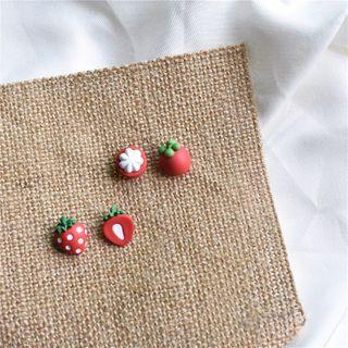 Non-matching Glaze Strawberry Earring