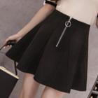 Zip Mini A-line Skirt