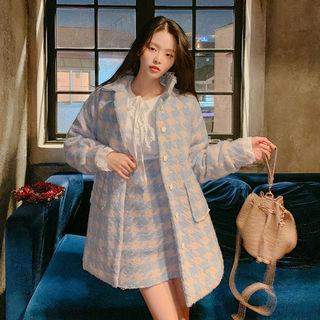 Woo Blend Buttoned Houndstooth Jacket