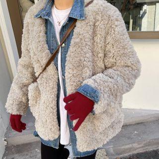 Fluffy Pocked Jacket Gray - One Size