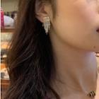 Alloy Fringed Earring 1 Pair - Earrings - White & Gold - One Size