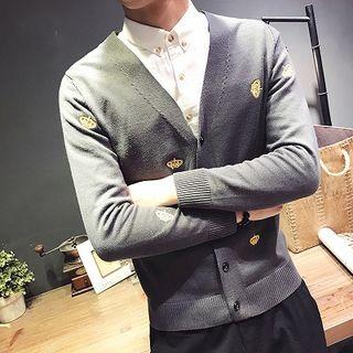 Crown Embroidered Cardigan