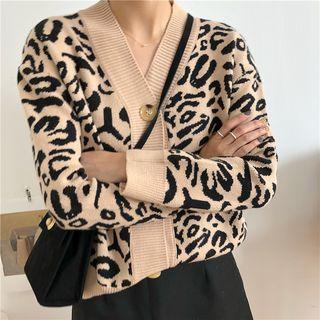 Leopard V-neck Cardigan