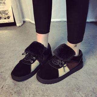 Lace-up Fleece-lined Shoes