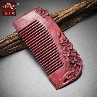 Flower Wooden Hair Comb As Shown In Figure - One Size