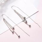 Fringed Threader Earring 1 Pair - White Gold - One Size