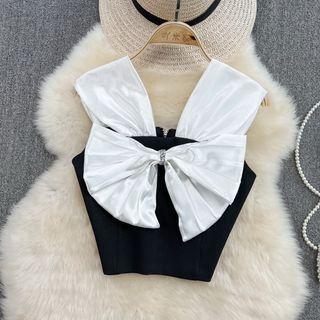 Rhinestone Bow Tank Top